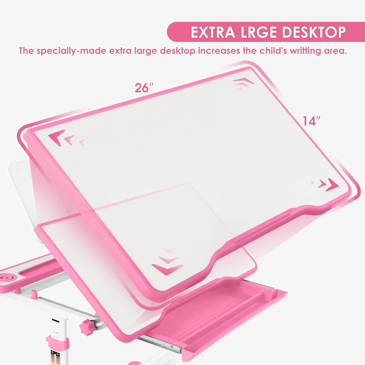 LED Tilt Adjustable Ergonomic Kids Desk Set