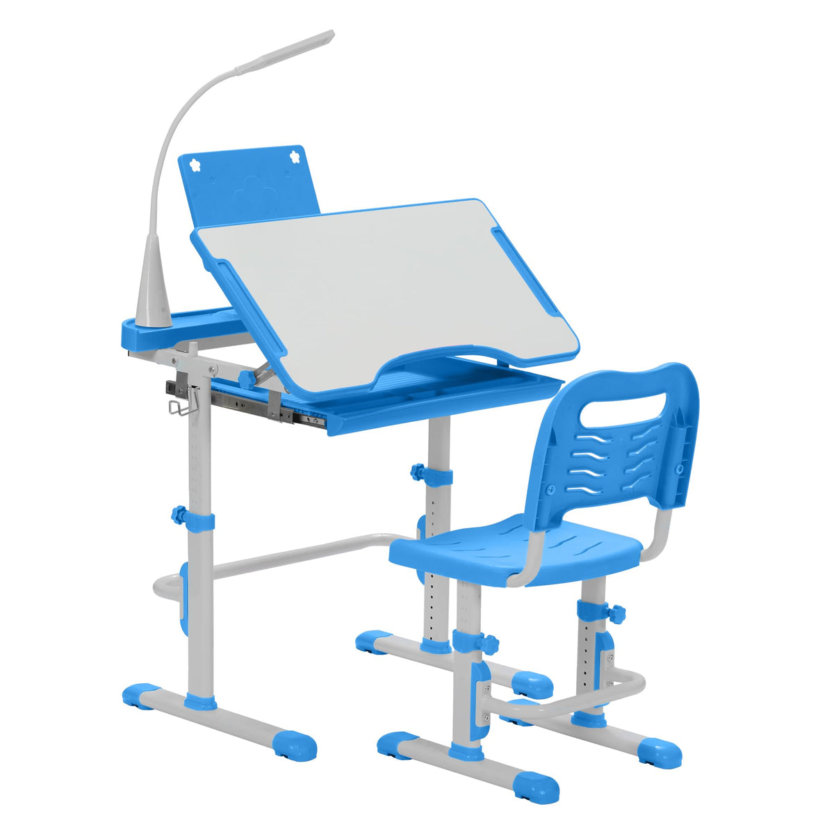 Blue LED Tilt Adjustable Kids Desk Set