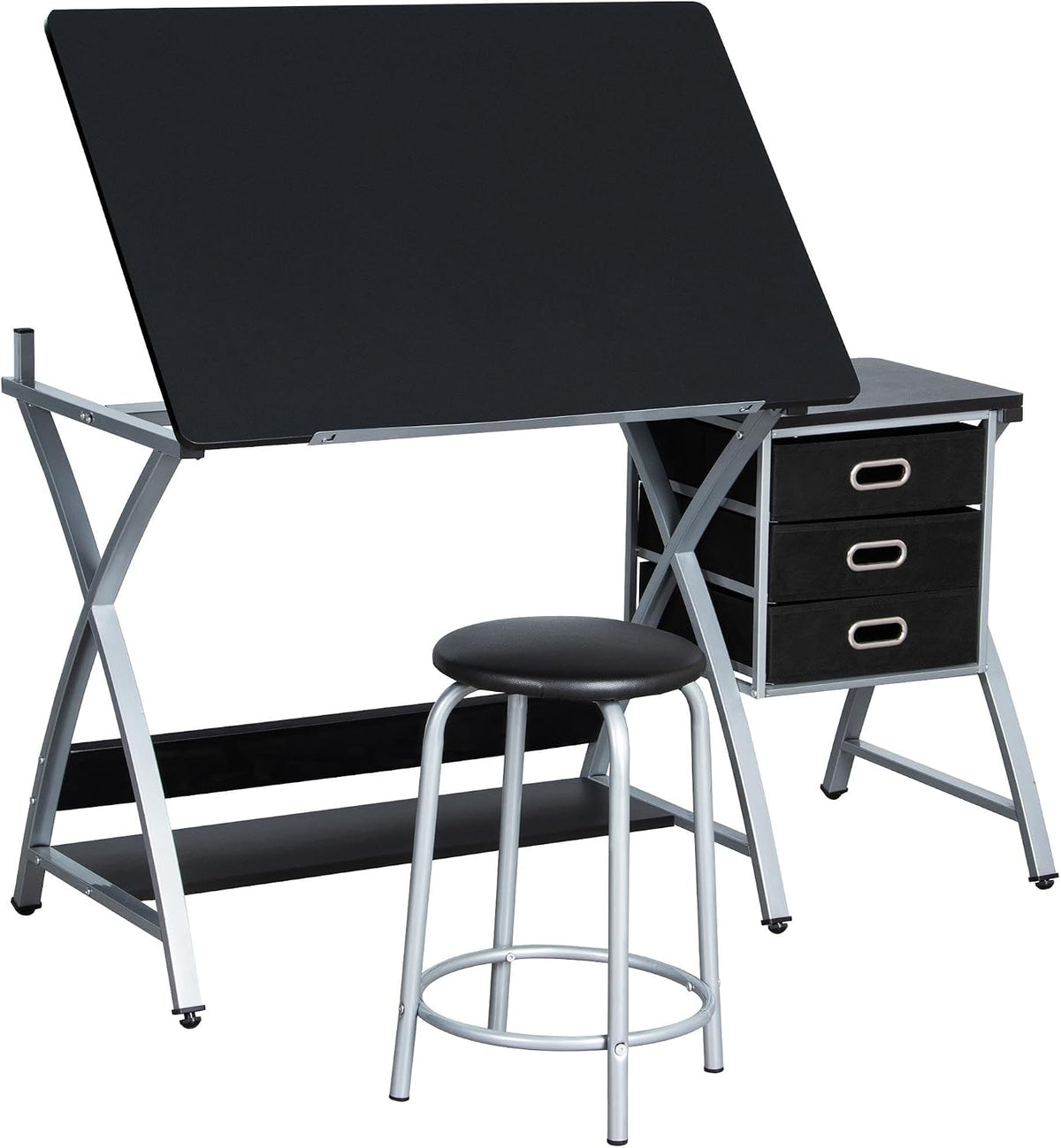 Tilting Storage Artist Drafting Table Set