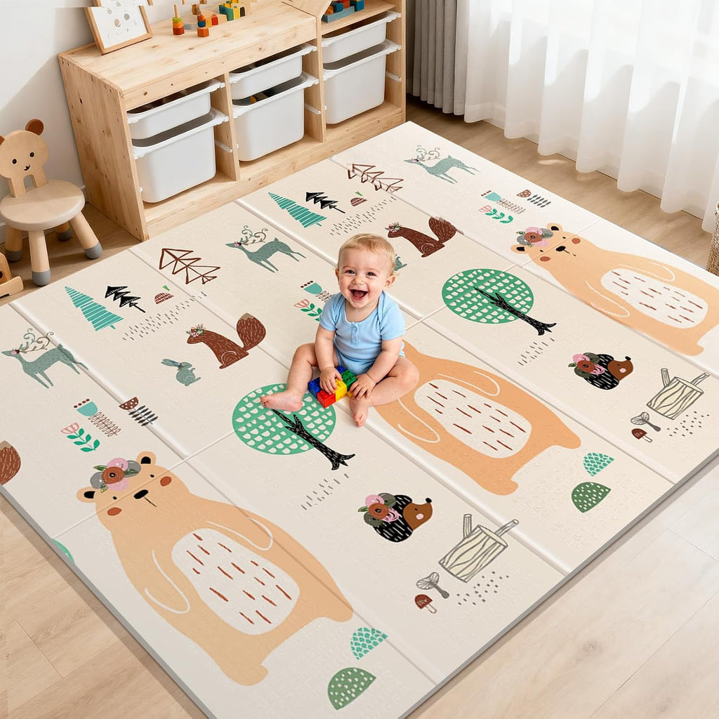 Bear Foldable Thick Waterproof Baby Play Mat