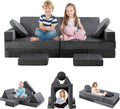 Gray Convertible Modular Kids Play Couch