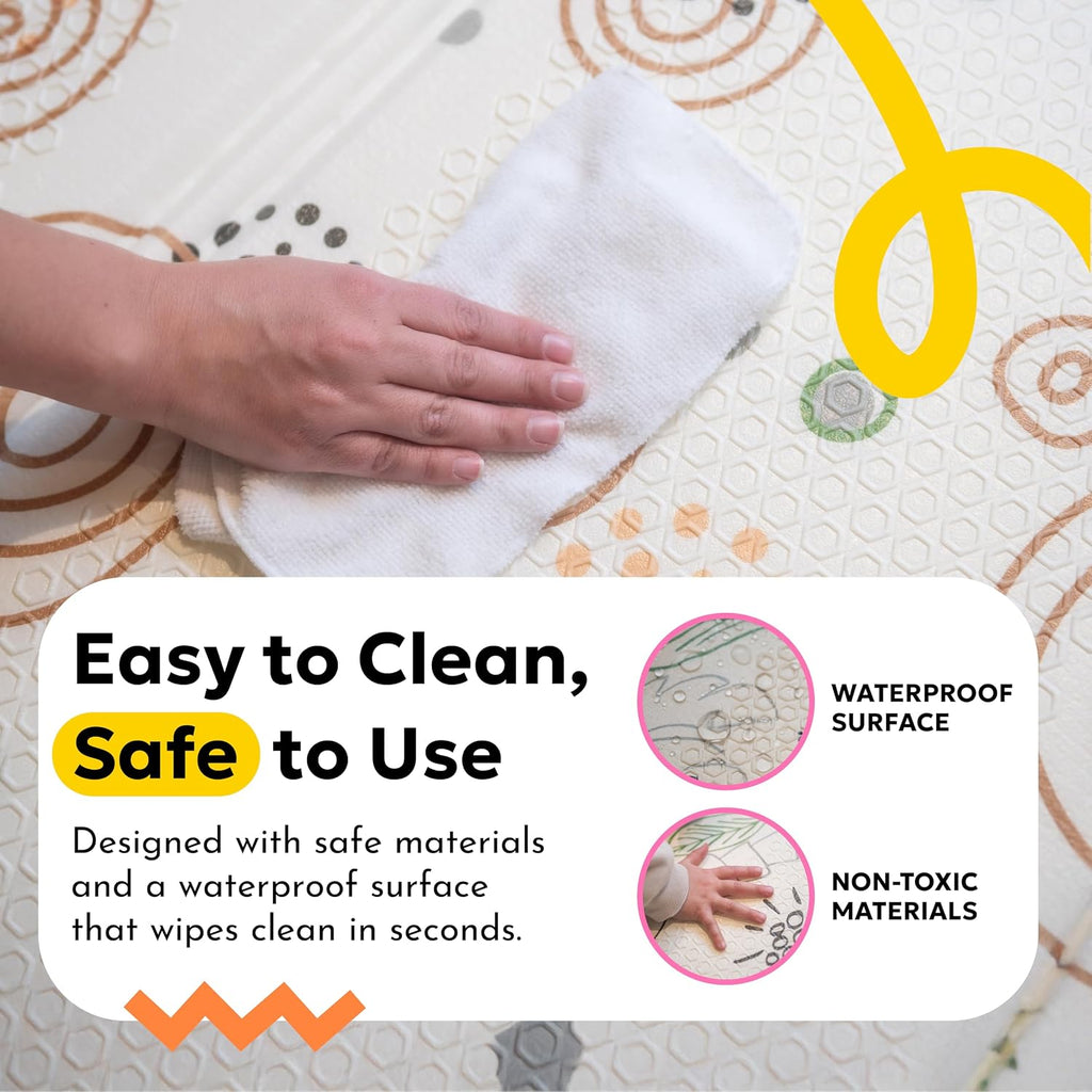 Reversible Portable Waterproof Foam Play Mat