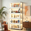 5-Tier Flip-Up Door Display Bookcase