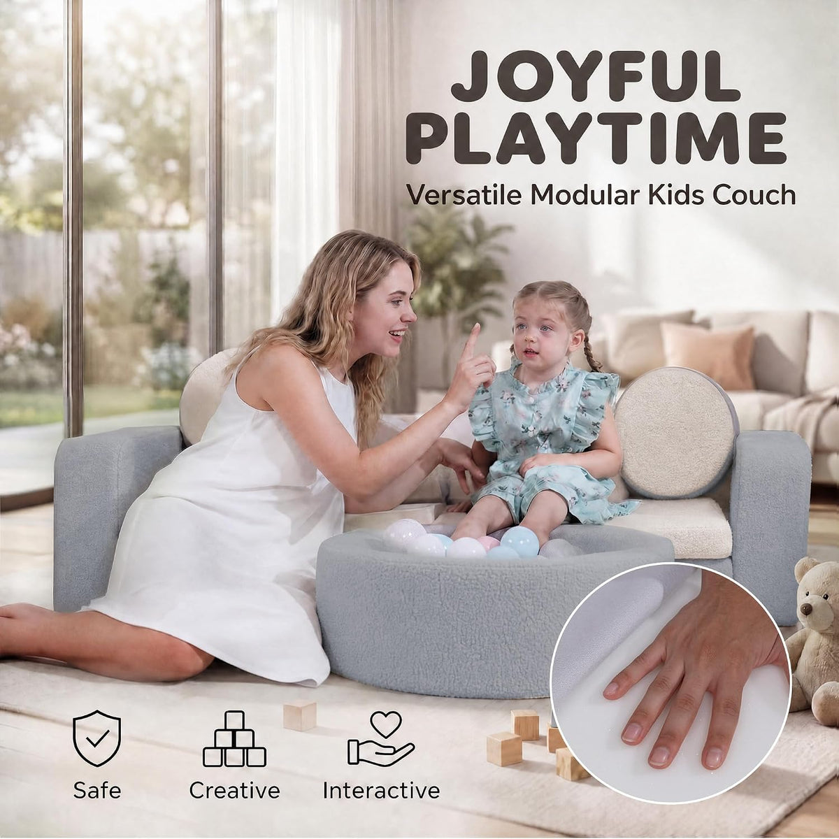 Convertible Foam Modular Kids Play Couch