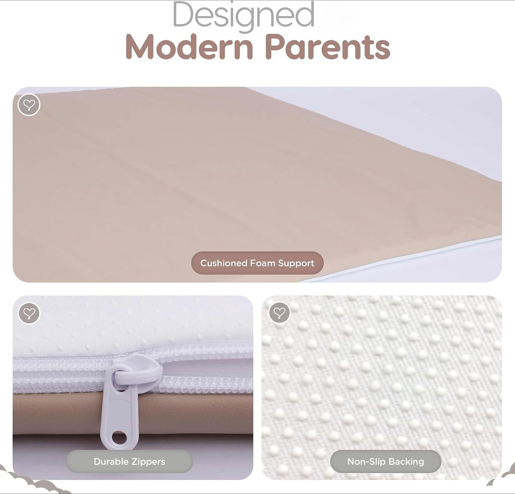 Tan Waterproof Thick Foam Baby Play Mat